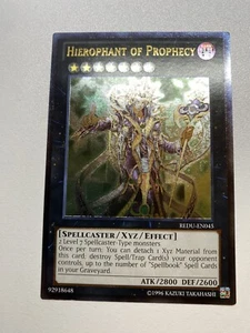 Yugioh Hierophant Of Prophecy Unlimited Ultimate Rare REDU-EN045 LP - Picture 1 of 22
