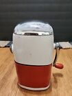 Vintage MCM Ice-O-Mat Vogue Ice Crusher 455 od RIVAL MFG. CO. zastawa barowa biało-czerwona