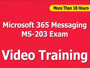 MS-203 Microsoft 365 Messaging Video Training Tutorial CBT 18+ ore - Foto 1 di 1