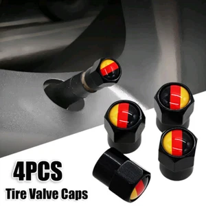 4x German Germany Flag Tyre Valve Dust Caps Car Wheel Tire Valve Stem Cover Cap - Picture 1 of 22