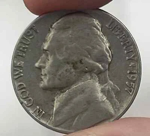 Rare 1957 Nickel D mint mark - Picture 1 of 3