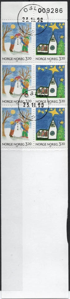 2034 Norway 1990, NK 1106-07 FH 76, Christmas-mail, Booklet nicely canc. - Image 1 of 1