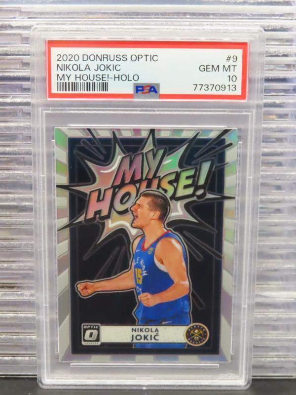 2020-21 Donruss Optic Nikola Jokic My House! Holo Prizm #9 PSA 10 Nuggets