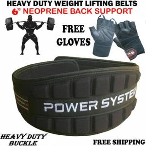 Weight Lifting Bodybuilding Gym Belt And fitness bar Gym Training wrist Gloves - Picture 1 of 12