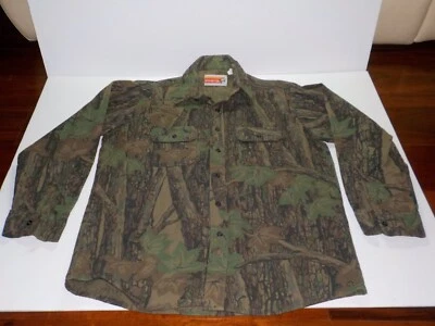 VINTAGE Winchester Shirt Mens Large Camo Rebark Heavy Flannel USA Union Made - Image 1 of 4