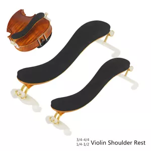 Adjustable Maple Wood Thick Soft Violin Shoulder Rest Padded for 4/4 3/4 1/2 1/4 - Picture 1 of 11