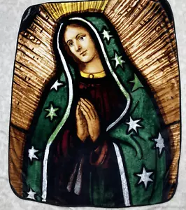 Blessed Mary Thick Plush Throw Blanket The Northwest Co 61"x50" - Picture 1 of 10