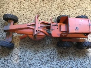 VINTAGE 1950's UNRESTORED STRUCTO ROAD GRADER PRESSED STEEL CONSTRUCTION TOY - Picture 1 of 6