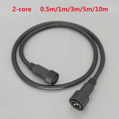 2 Pin Outdoor Power Extension Cord Waterproof Male Female Plug Socket With Wire - image 1 of 4