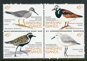MARSHALL Is....  1989  birds set in block of 4   mnh - Picture 1 of 1