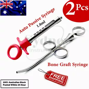 Dental Implant Bone Graft Syringe Anesthetic Syringes Self-Aspirating Lab - Picture 1 of 3