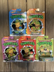 2019 Hot Wheels Teenage Mutant Ninja Turtles Complete Set #1-5 - Picture 1 of 6