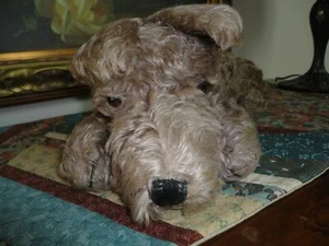 Antique 1950s Merrythought UK REGD Label Dog Pajama Case Mohair Glass Eyes 23 in - Picture 1 of 10