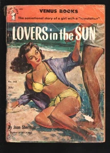 Venus Books #133-1952-Lovers in the Sun- Joan Sherman -Spicy Good Girl Art swims - Picture 1 of 2