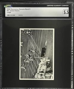 CGC 5.5 Reemstma 1936 BERLIN OLYMPICS card #31 JESSE OWENS Relay VICTORY USA !! - Picture 1 of 2