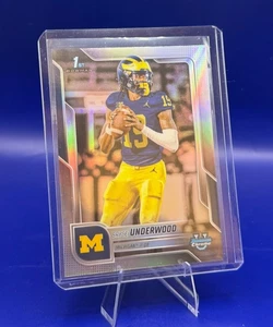 2025 Bowman Chrome U - REFRACTOR #196 Bryce Underwood 1st - Picture 1 of 2