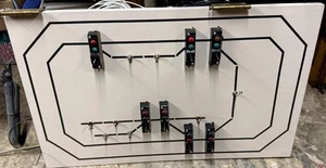 Custom Lionel Schalttafel 32x20,5 - 7 Schalter, beleuchtete Regler - Bild 1 von 5