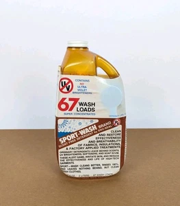 RARE Vintage SPORT-WASH Liquid Laundry Detergent Super Concentrated 67 Wash Load - Picture 1 of 5