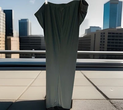 Pantalones Joan Rivers Damas 3XL Gris Tejido Cintura Elástica Pull-On Acampanados Confort Ciudad Foto 1 de 4