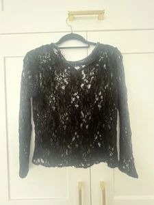 Zara Black lace Top Size L - Picture 1 of 4