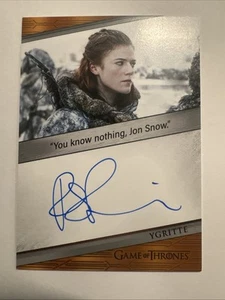 2024 Game of Thrones Legends Of The Realm Rose Leslie Ygritte Auto Quotable - Bild 1 von 5