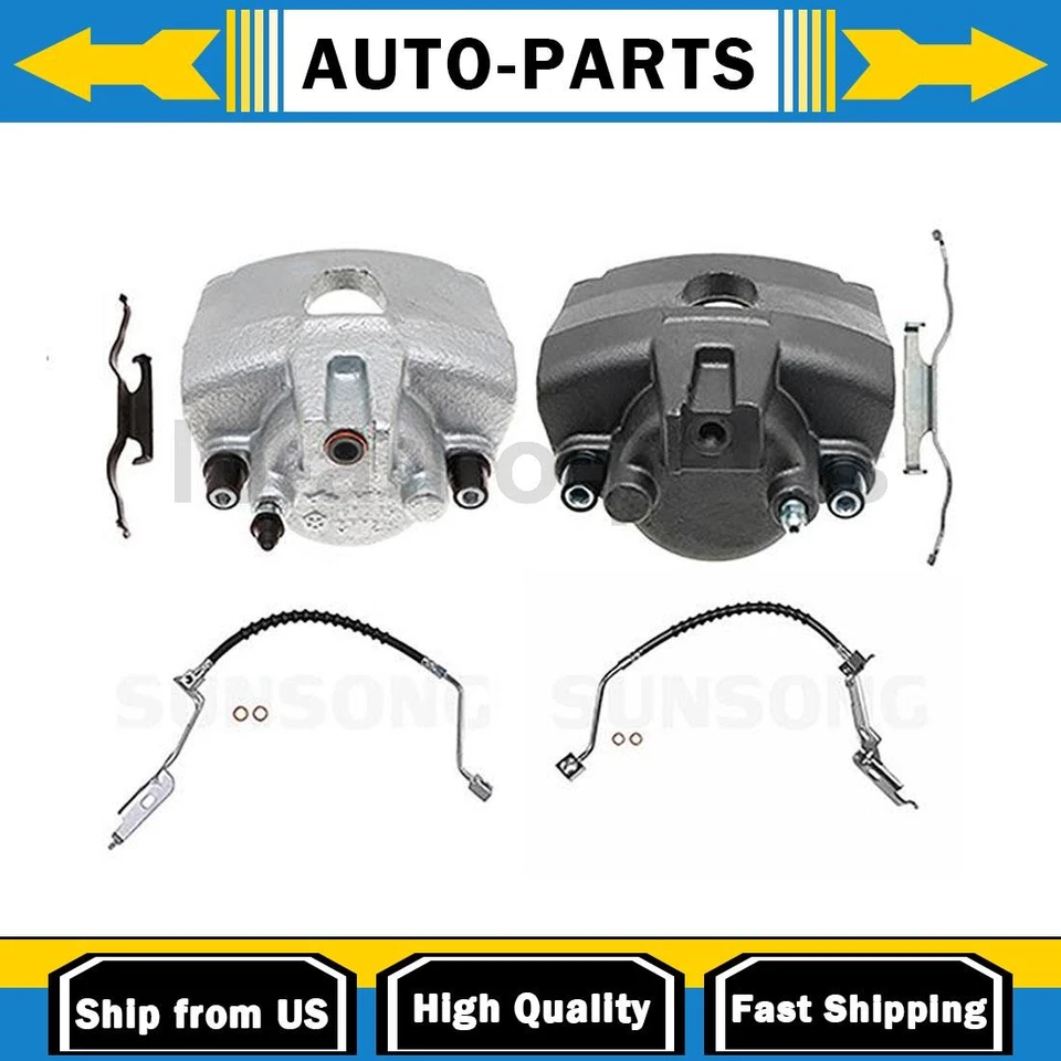 Суппорт переднего тормоза со шлангами со стороны водителя и пассажира подходит для Dodge Caravan 3,3 л - Изображение 1 из 4