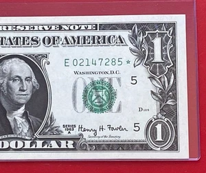 1963A STAR NOTE $1 DOLLAR BILL ( RICHMOND E ) UNCIRCULATED - Picture 1 of 3