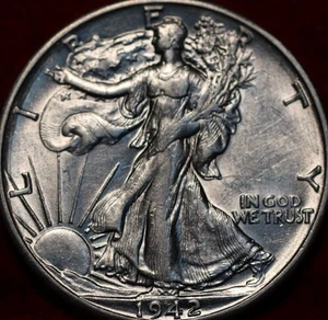 Uncirculated 1942-D Denver Mint Silver Walking Liberty Half - Picture 1 of 2