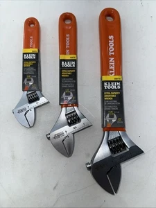 KLEIN TOOLS Lot Of 3 ADJUSTABLE WRENCHES 6.5” 8” 10” - Picture 1 of 6