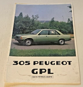 SELTEN: Verkaufsblatt Peugeot 305 LPG - 1981 - sehr korrekter Zustand. - Bild 1 von 2