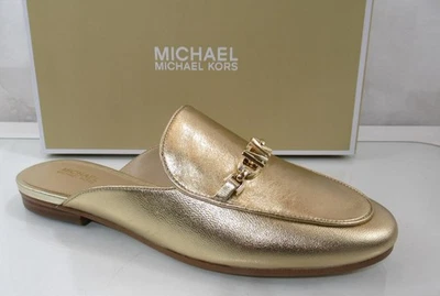 Michael Kors Tiffanie Mula Plana Sin Cordones Empire Signature Logo Dorado Pálido Talla 7.5 Foto 1 de 4