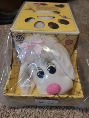 Pound Puppies White W/Pink Bow 14.5"L Plush New - Image 1 of 3