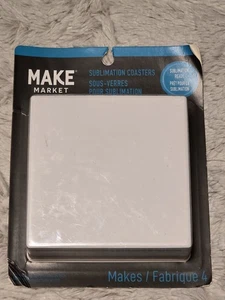 NEW 4 Pack Of Sublimation coasters set Brand Is MAKE - Picture 1 of 3