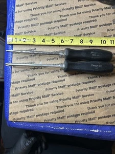 Snap On SDDP63 #3 Phillips & SDD6 Flat Slotted Black Hard Handle Screwdriver Set - Picture 1 of 12