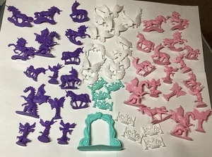 Fantasy Unicorns, Fairies & Dragons Playset Plastic 60pcs - Picture 1 of 7