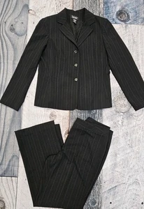 Traje Pantalón Rafaella 2 Piezas Para Mujer Talla 8 Rayas Negro y Púrpura Academia  - Imagen 1 de 13