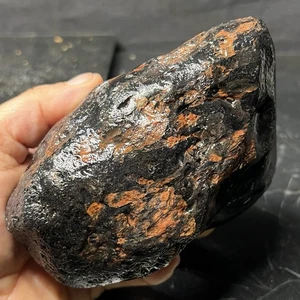 Lapidario áspero de obsidiana de vidrio a tope de caoba/fuego para cortar-losa #1 - Imagen 1 de 12