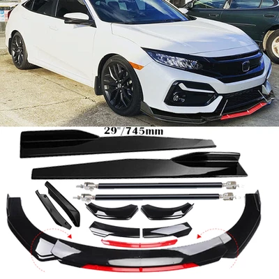 For Honda Accord Front Bumper Lip Spoiler Splitter Body Kit Side Skirt Rear Foto 1 de 4