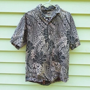 Vintage blaues Hawaii Herren Hawaiihemd mit Knopfleiste Größe L Strand Resort Urlaub Surfen - Bild 1 von 7