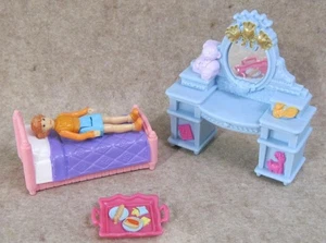 FISHER PRICE SWEET STREETS CASA DE MUÑECAS BALLET DANZA ESTUDIO VANITY niña bandeja cama lote - Imagen 1 de 1