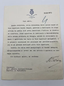 Autogramm LUIGI CREDARO (†1939) - Bildungsminister Königreich Italien - signierter Brief - Bild 1 von 3