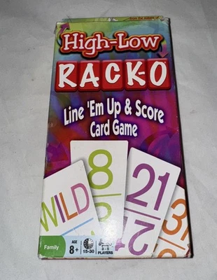 Juego de cartas High-Low Rack-O Line 'Em Up & Score de Hasbro 2011 completo Foto 1 de 4