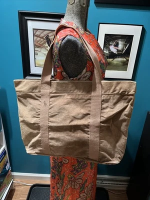 "Bolso de Mano Vintage Polo Ralph Lauren Pana Marrón Y Tostado 20x14""" Foto 1 de 4