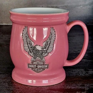 Kaffeebecher Harley Davidson Motorrad Biker Logo 12oz Pink Silber Glitzer Adler - Bild 1 von 4