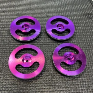 Vintage 1/10 Touring Car Racing Set Up Wheels Rims Set 4 Purple Aluminum HPI - Picture 1 of 5