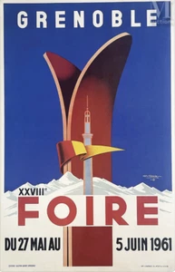affiche poster grenoble 1961 foire expo - Imagen 1 de 1