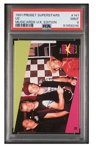 1991 ProSet Super Star MusiCards UK U2 #141 PSA 9 MINT - Picture 1 of 2