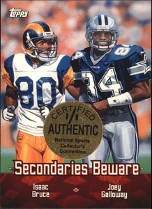 2000 Topps CombosNSCC Authentic  #5 Isaac Bruce/Joey Galloway Rams/1 F14430