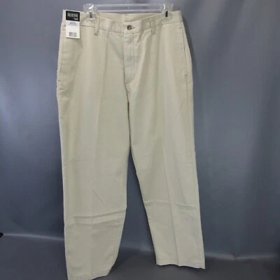 Lee Reserve Khaki Pants Wrinkle Resist Flat Front Relaxed Fit 33x30 Chino - Image 1 of 4