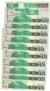 Namibia 10x 50 Dollars 2001 (2009) UNC "Alweendo" - Picture 1 of 2